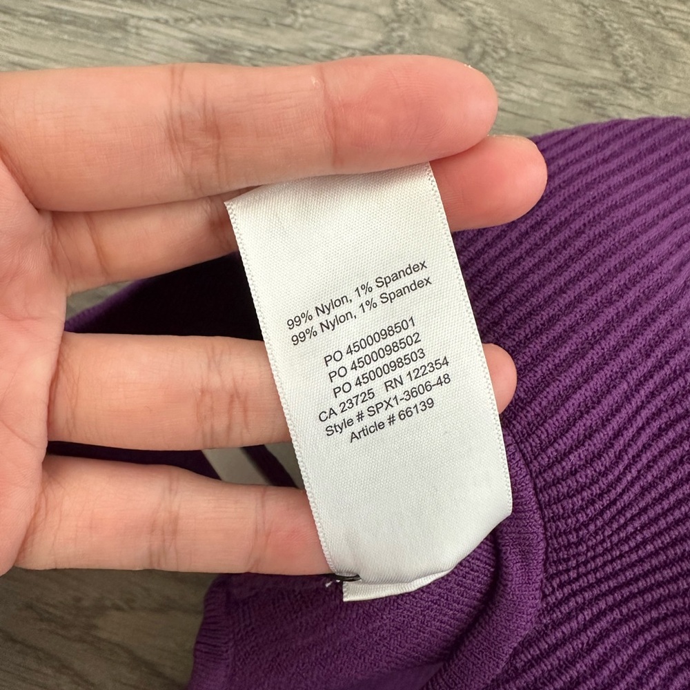 Babaton Purple Ribbed Tank Top - Picture 5 of 8